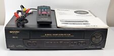 Grabadora de 4 cabezales reproductor de VCR VHS SHARP VC-A400U con control remoto probado segunda mano  Embacar hacia Argentina