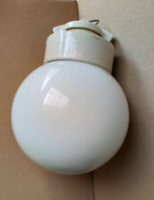 Stara lampa sufitowa lampa wisząca kula porcelana oprawa Bauhaus Loft Deco przemysł, używany na sprzedaż  PL
