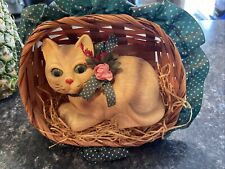 basket ceramic cat for sale  Lebanon