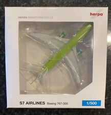 Herpa 1:500 S7 Siberian Airlines Boeing 767-300 519274, used for sale  Shipping to South Africa