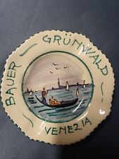 Vintage Bauer Grunwald Venezia Italian Pottery Ashtray Guerrieri Murano for sale  Shipping to South Africa