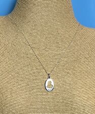 Berco Aspire colar de prata esterlina 18" e pingente de coração recortado topázio branco comprar usado  Enviando para Brazil