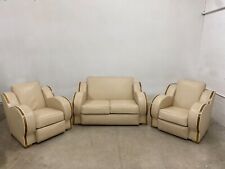 cream leather loveseat for sale  Los Angeles