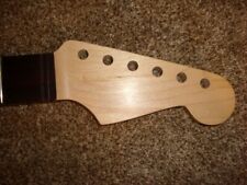 STRAT NECK Hard Rock Maple & SUPER DARK Rosewood 21f Musikraft  Minor heel issue, used for sale  Shipping to South Africa