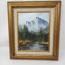 VINTAGE JACK SHOEMAKER ORIGINAL OIL ON CANVAS MOUNTAIN LAKE LANDSCAPE PAINTING for sale  Shipping to Canada