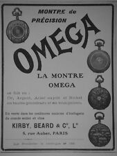 PUBLICITÉ DE PRESSE 1907 OMEGA MONTRES DE PRÉCISION OR ARGENT ACIER ET NICKEL d'occasion  Compiègne