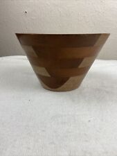 Wood Segmented BOWL Padauk and Beech Wood Vintage MidCentury for sale  Shipping to South Africa