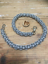 Cadena billetera Chainmail - redonda cautiva - hecha a mano - calibre 16 - galvanizada segunda mano  Embacar hacia Mexico