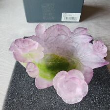 Used,  DAUM CRYSTAL ROSES BOWL IN PINK SMALL #01963 coupelle creuse roses for sale  Shipping to South Africa