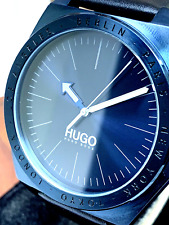 Relógio masculino Hugo Boss 1530109 mostrador azul quartzo pulseira de couro preto 44mm comprar usado  Enviando para Brazil