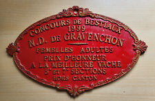 plaque concours vache d'occasion  Plaisir