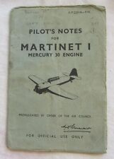 Martinet pilot notes for sale  Gorham