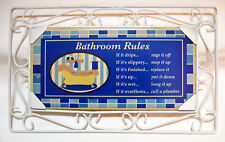 Bathroom rules wall for sale  Ellijay