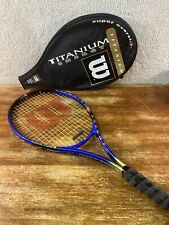 Raquete de tênis Wilson Soft Shock TITANIUM ENERGY RAQUETE 4 1/4 L2 azul com tampa comprar usado  Enviando para Brazil