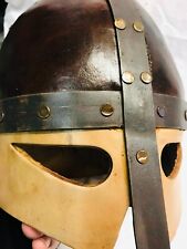 Máscara de couro LARP Templar Crusader capacete guerreiro pirata viking diversão para roleplay comprar usado  Enviando para Brazil