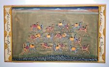 Camel Fighting Painting Handmade Miniature Wildlife Animal Artwork On Paper for sale  Shipping to Canada