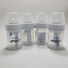 Philips Avent Anti-Colic Bottle 4pk With AirFree Vent Clear 4oz Baby Bottle, used for sale  Shipping to South Africa