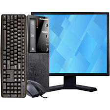 Used, Lenovo Desktop Computer PC SFF 8GB RAM 250GB HDD 19in LCD Windows 10 Wi-Fi DVD for sale  Shipping to South Africa