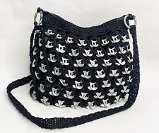 Bolsa de ombro de alumínio com aba de refrigerante preta de crochê reciclada de crochê comprar usado  Enviando para Brazil