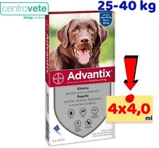 Bayer Advantix 25 / 40 Kg 4 Pipette - Antiparassitario per CANI di Taglia Grande usato  Arborea