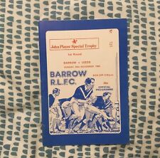 Rugby league programme.barrow for sale  INVERURIE