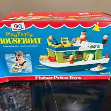 VINTAGE 1972 FISHER PRICE LITTLE PEOPLE HAPPY HOUSE BOAT #985  W/Box + Extras for sale  Shipping to South Africa