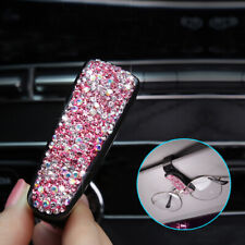Clipe para óculos de sol de carro feminino artesanato strass acessórios prata/rosa comprar usado  Enviando para Brazil