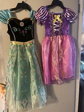 2 Girls Dress Up Dresses  120 5t Frozen Anna & Princess for sale  Shipping to South Africa