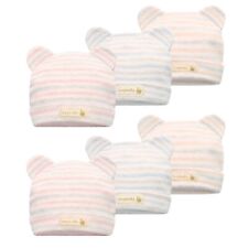 Conjunto de bonés de algodão 6 peças orelhas de urso bebê recém-nascido gorro listrado bebê menino meninas comprar usado  Enviando para Brazil