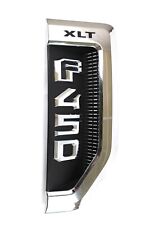Logotipo emblema moldura para para-lama destro cromado para 2017-22 Ford F-450 Super Duty XLT fabricante de equipamento original comprar usado  Enviando para Brazil