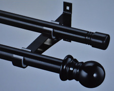 Soumns Double Curtain Rod 1" Heavy Duty Adjustable 28"/42" w 2 Brackets for sale  Shipping to South Africa