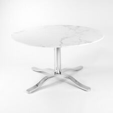 Nicos Zographos Round 54 in White Marble Stainless Alpha Dining Conference Table for sale  Shipping to South Africa