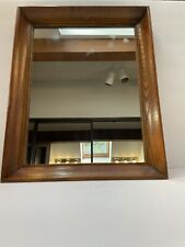 Used, Vintage solid wood framed mirror primitive farmhouse country style for sale  Shipping to South Africa