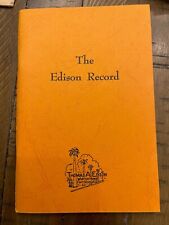 Edison record booklet for sale  Ozark