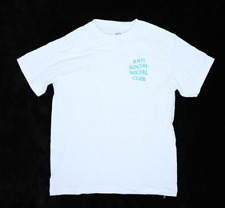 Camiseta masculina manga curta branca 100% algodão clube social anti-social feita nos EUA M comprar usado  Enviando para Brazil