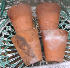 Used, Vintage terracotta clay pot plant flower pot x4 handthrown 9x8 cms roughly for sale  SUDBURY