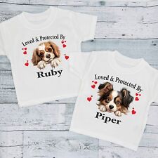Loved & Protected By Dog Breeds New Baby Children's Kids T-Shirt for sale  Shipping to South Africa