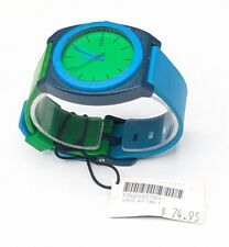 $74.95 Tag Nixon The Time Teller Unisex Blue Green Rubber Analog Quartz Watch for sale  Shipping to South Africa