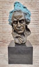 Solido Bronzo Beethoven Busto Statua Musicista Composer Scultura Lost Cera, usado comprar usado  Enviando para Brazil