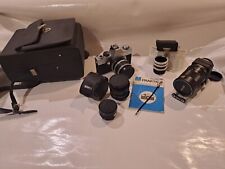 Camera with Pancolar 1.8/50 carl Zeiss Jena GDR, Vivitar Tele 135mm, Beroflex etc for sale  Shipping to South Africa
