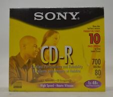 Mídia Sony 48x CD-R - 700 MB - 120mm Padrão - Pacote com 10 Estojo Slimline Jewel comprar usado  Enviando para Brazil