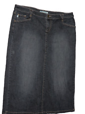 Saia Duplex By Tyte Brand azul denim reta midi stretch tamanho 20W W39/L32 comprar usado  Enviando para Brazil