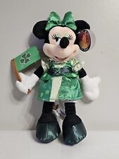 Peluche Minnie Mouse auténtico vintage de los parques Disney día de San Patricio con bandera segunda mano  Embacar hacia Mexico