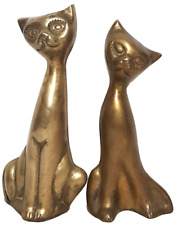 casted cat brass figures for sale  San Angelo