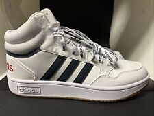 Zapatos de baloncesto Adidas Hoops 3.0 Mid FZ5668 blancos/marino talla 9 segunda mano  Embacar hacia Argentina