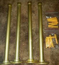 Used, 14 Inch Industrial Gold Metal Pipe Shelf Brackets/Clothing Rack Set of Four (4) for sale  Shipping to South Africa