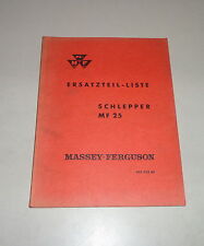 Occasion, Catalogue des Pièces / Liste Détachées Massey Ferguson Remorqueur Mf 25 - d'occasion  Expédié en France