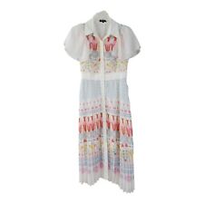 Beulah Style Pleated Accordian Skirt Midi Dress Spring Modest Sz Small for sale  Shipping to South Africa