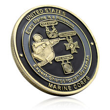 Moneda de bronce retro del Cuerpo de Marines de los Estados Unidos medalla conmemorativa militar artesanías segunda mano  Embacar hacia Mexico