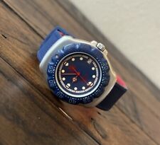 Relógio vintage Tag Heuer f1 370.510 mostrador azul pulseira de borracha de aço comprar usado  Enviando para Brazil